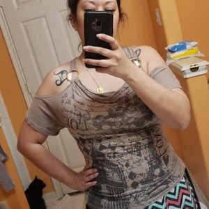 Sexy and fun cold shoulder top!